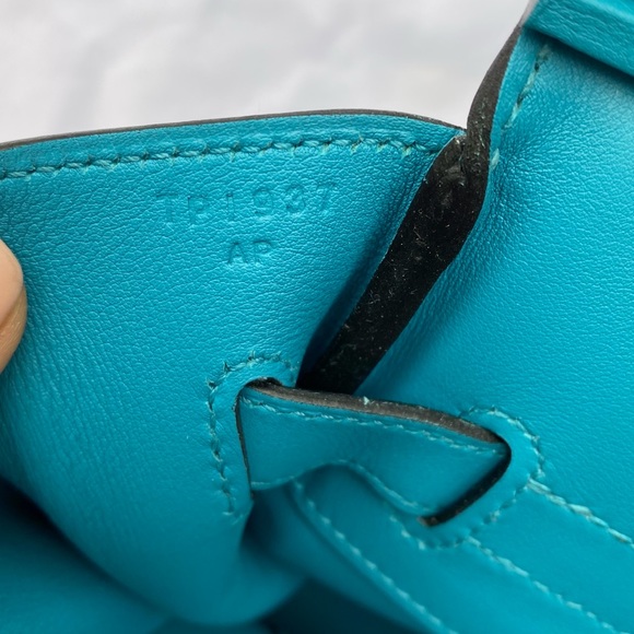 LIMITED EDITION HERMÈS BIRKIN 35 Ghillies Turquoise bag - Picture 3 of 10